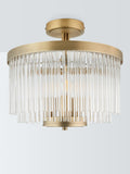 John Lewis Lexton semi-flush ceiling light brass - British product