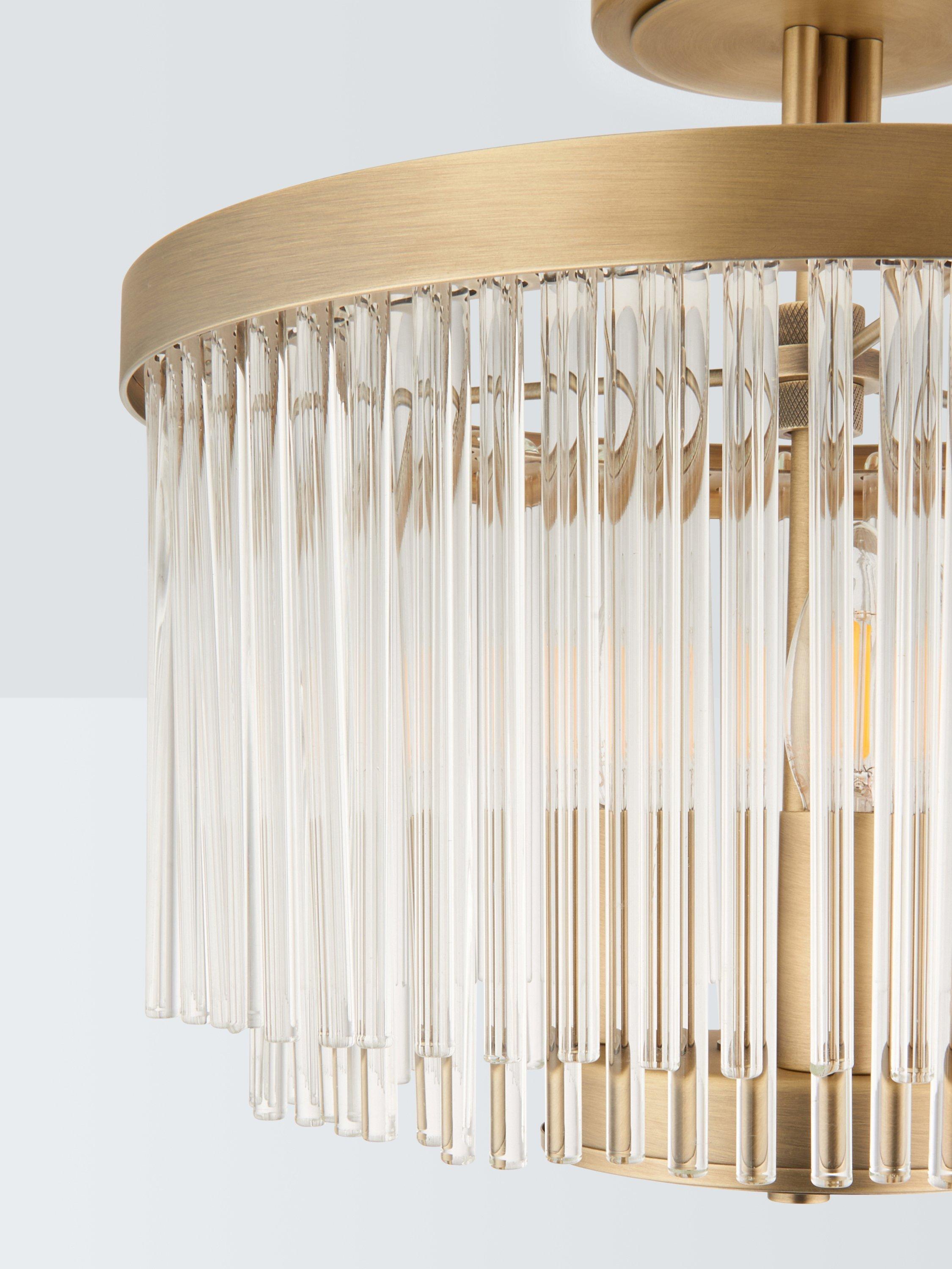 John Lewis Lexton semi-flush ceiling light brass - British product