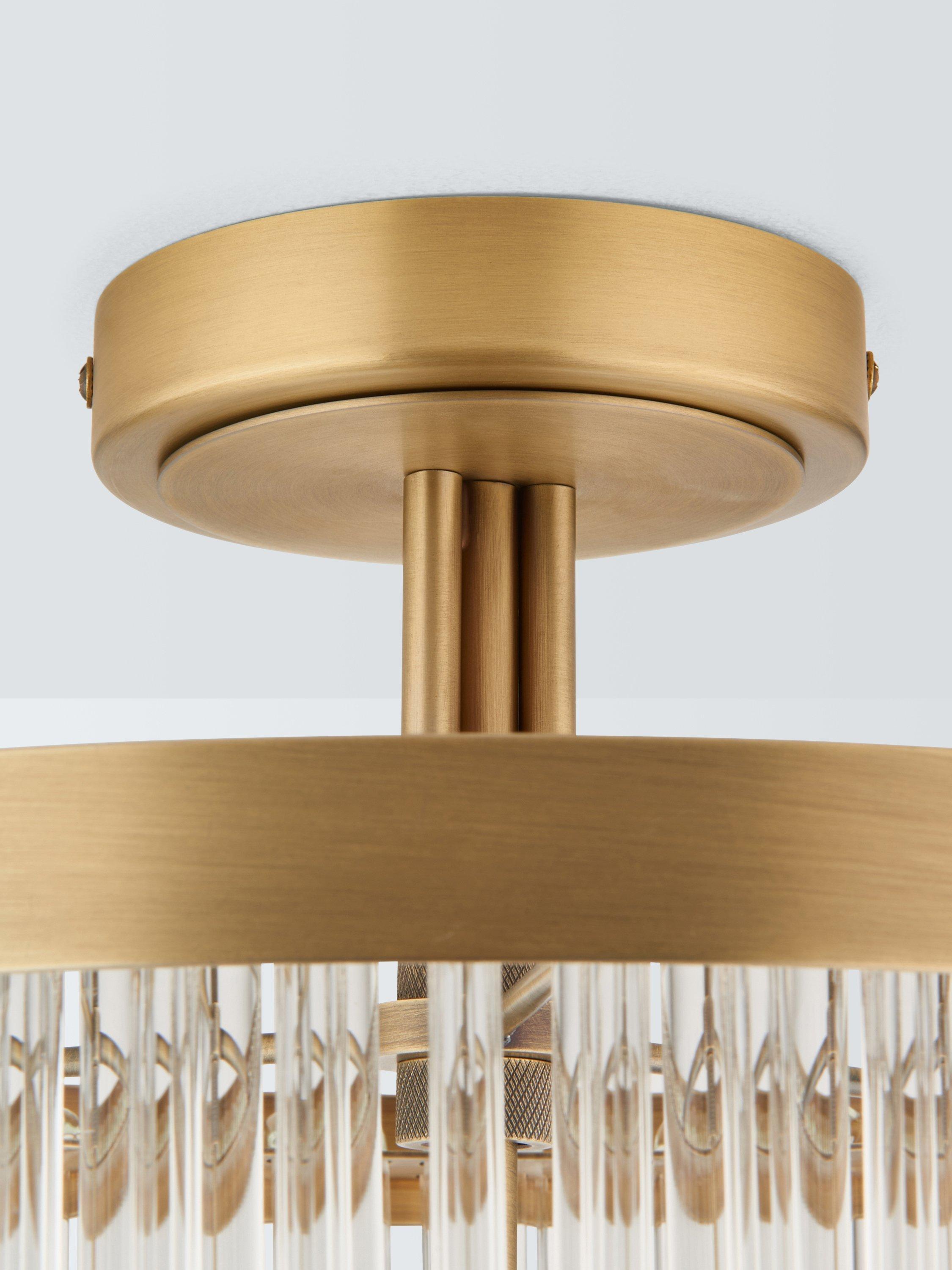 John Lewis Lexton semi-flush ceiling light brass - British product