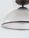 John Lewis Tristan ribbed glass semi flush ceiling light bronze, UK version