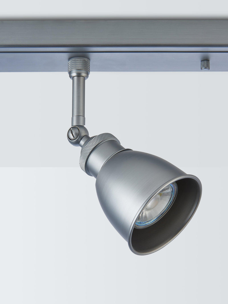 John Lewis Baldwin 3 spotlight ceiling bar silver, imported from the UK