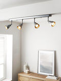 John Lewis ceiling spotlight bar silver 4 bulb, imported from the UK