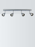 John Lewis ceiling spotlight bar silver 4 bulb, imported from the UK