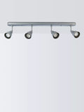 John Lewis ceiling spotlight bar silver 4 bulb, imported from the UK
