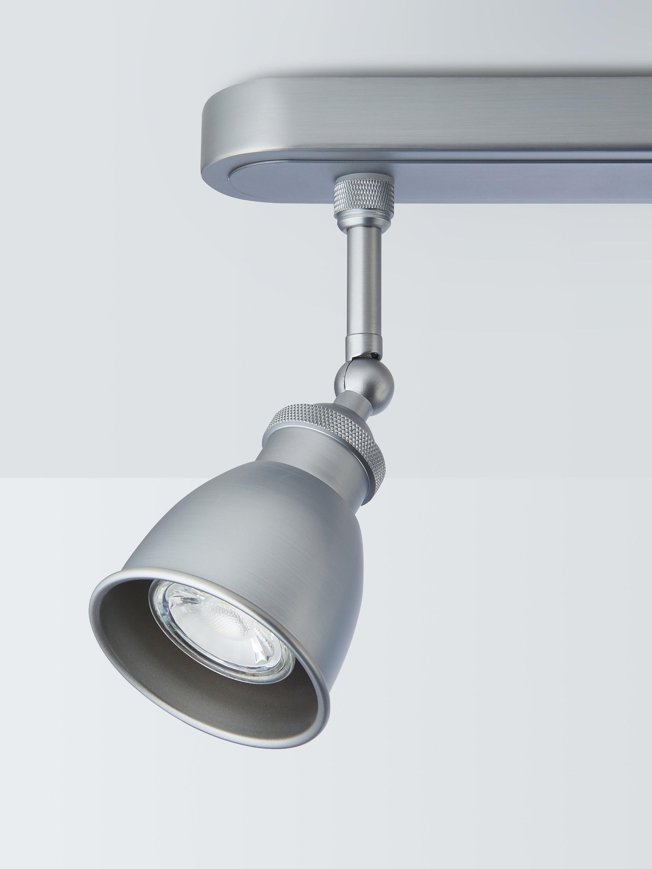 John Lewis ceiling spotlight bar silver 4 bulb, imported from the UK