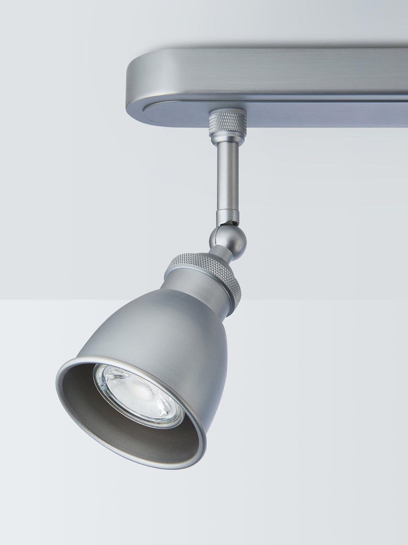 John Lewis ceiling spotlight bar silver 4 bulb, imported from the UK