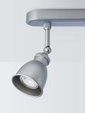 John Lewis ceiling spotlight bar silver 4 bulb, imported from the UK