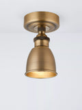 John Lewis Baldwin Flush Ceiling Spotlight, Antique Brass
