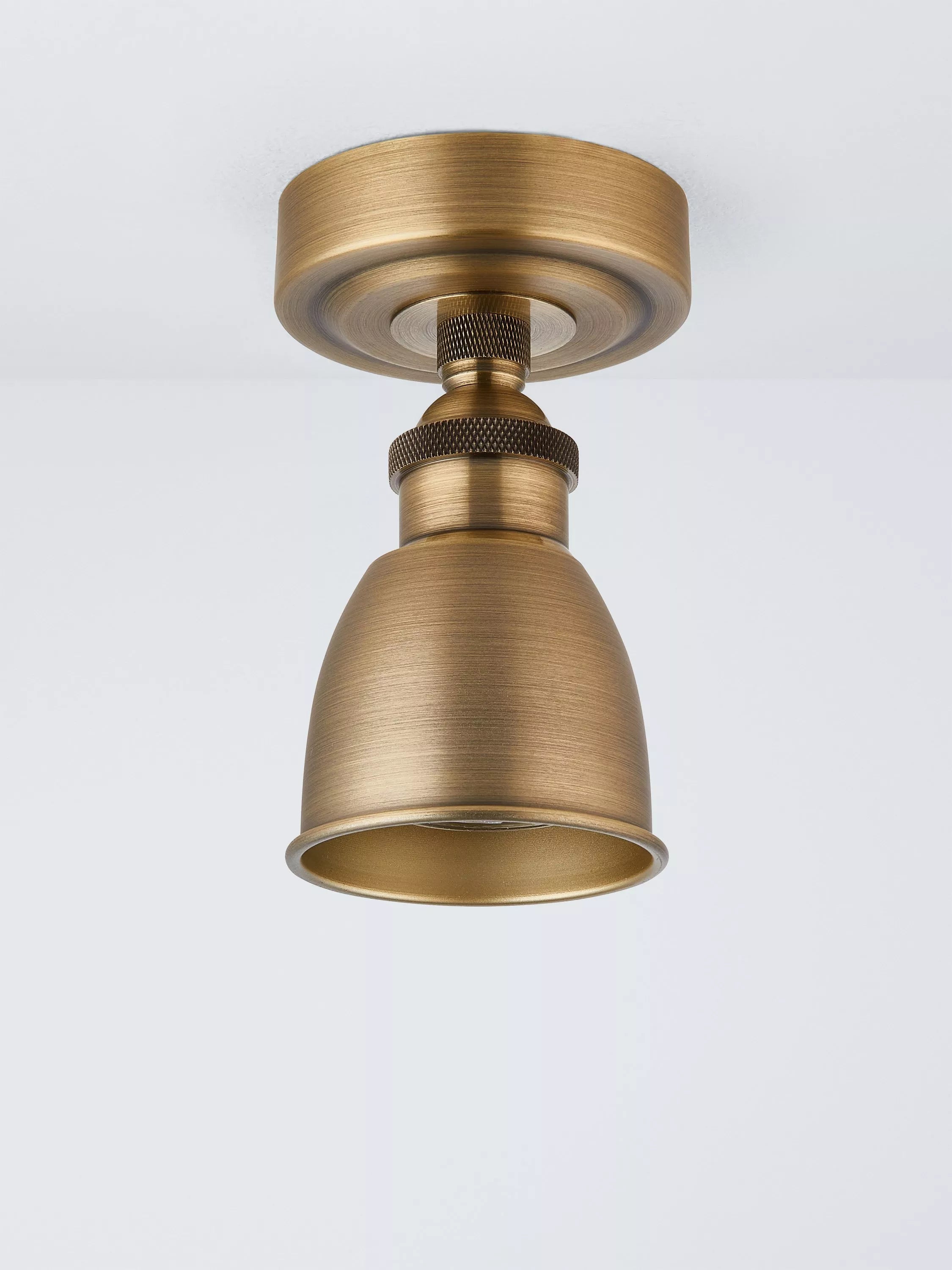 John Lewis Baldwin flush ceiling spotlight antique brass (British brand)
