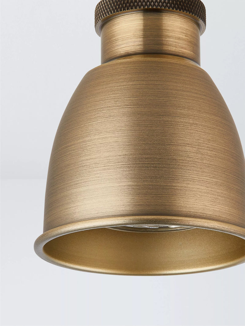 John Lewis Baldwin flush ceiling spotlight antique brass (British brand)