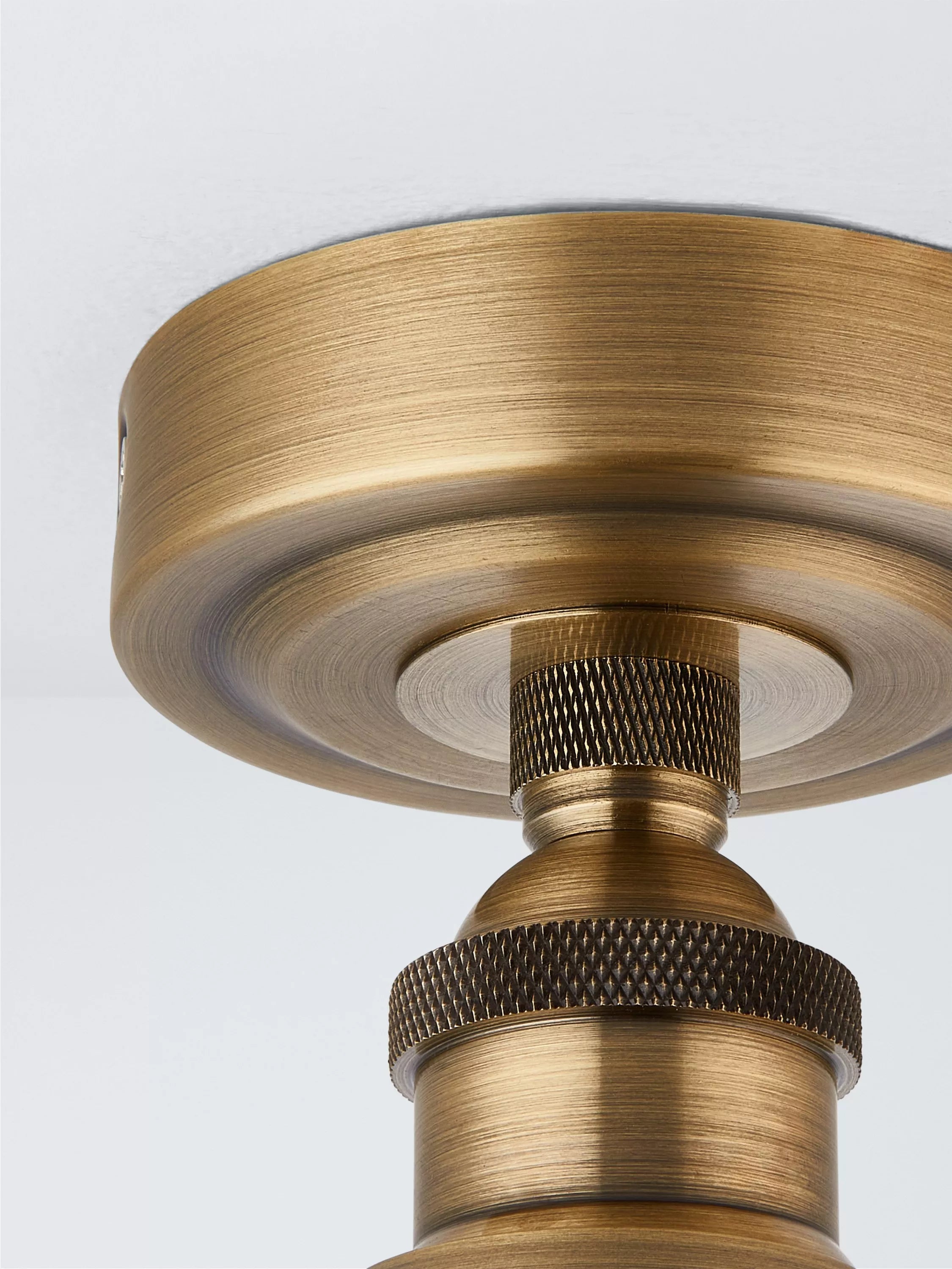 John Lewis Baldwin flush ceiling spotlight antique brass (British brand)