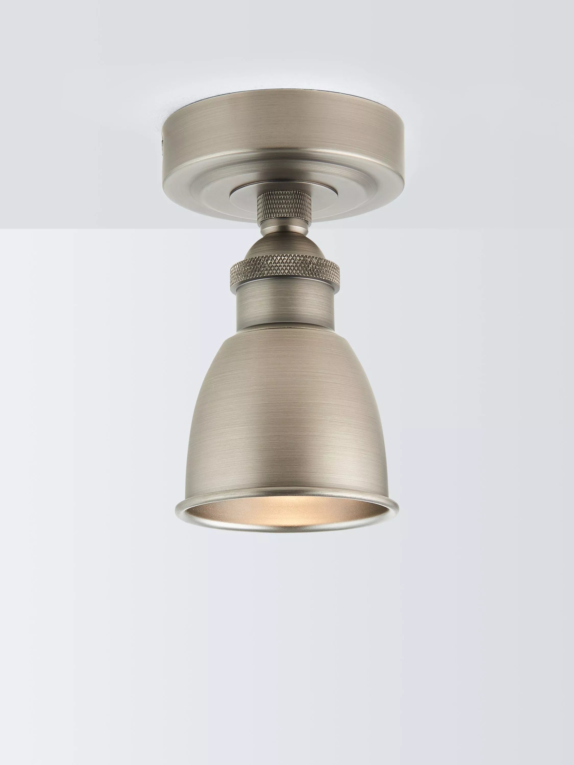 John Lewis Baldwin Flush Ceiling Spotlight, Pewter