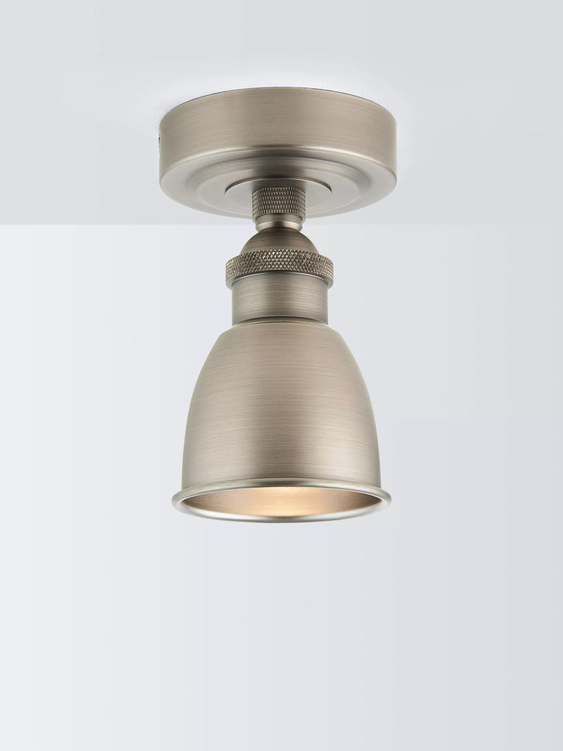 John Lewis Baldwin Flush Ceiling Spotlight, Pewter