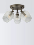 John Lewis Fulbrook 3 glass shade ceiling spotlight clear 51cm (British brand)