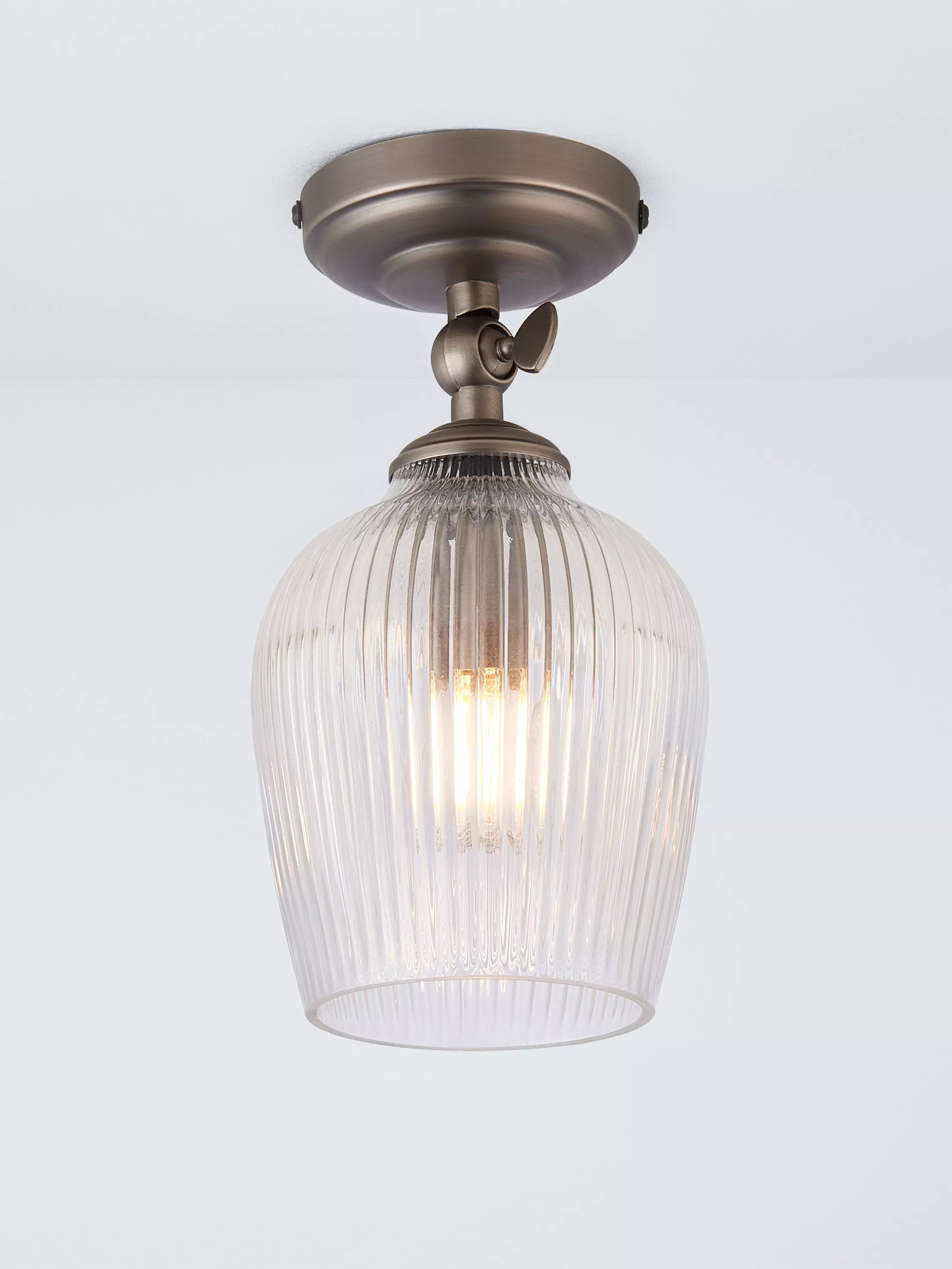 John Lewis Fulbrook clear glass ceiling spotlight, adjustable heads - British product