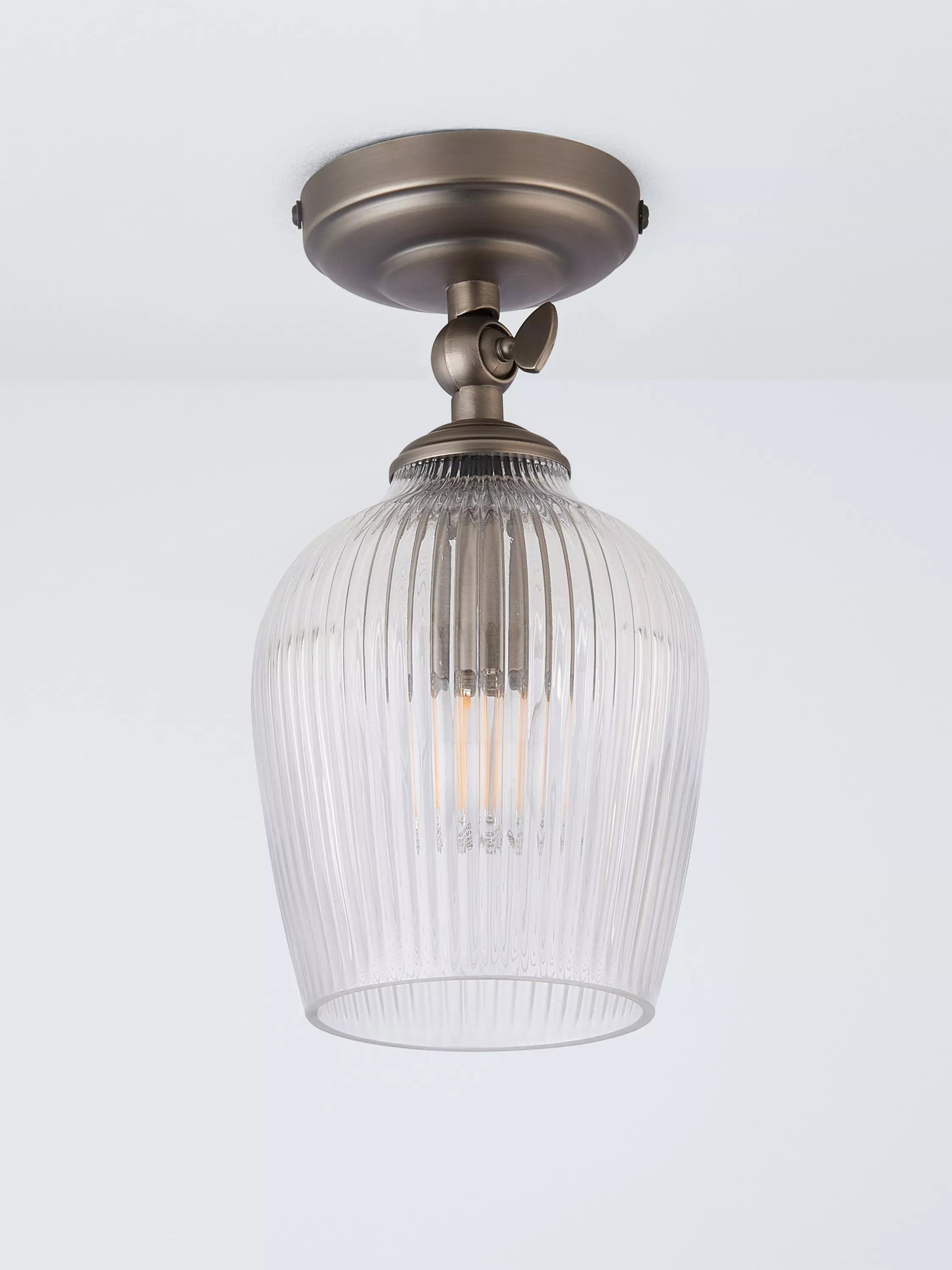 John Lewis Fulbrook clear glass ceiling spotlight, adjustable heads - British product