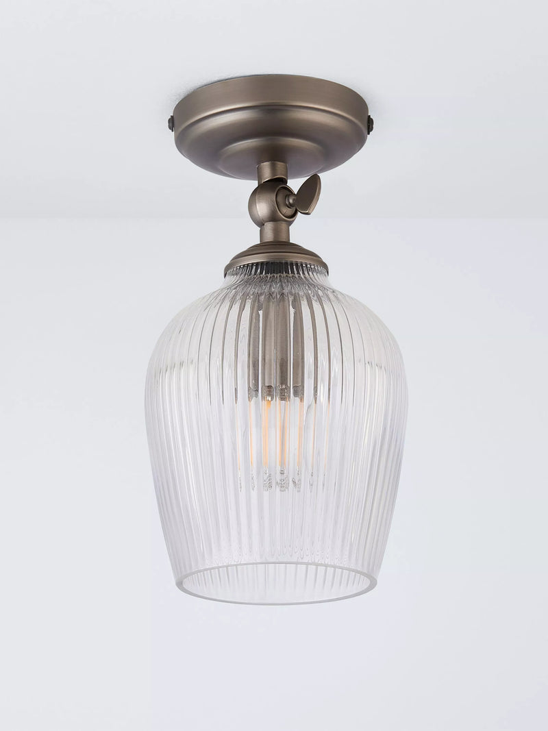 John Lewis Fulbrook clear glass ceiling spotlight, adjustable heads - British product
