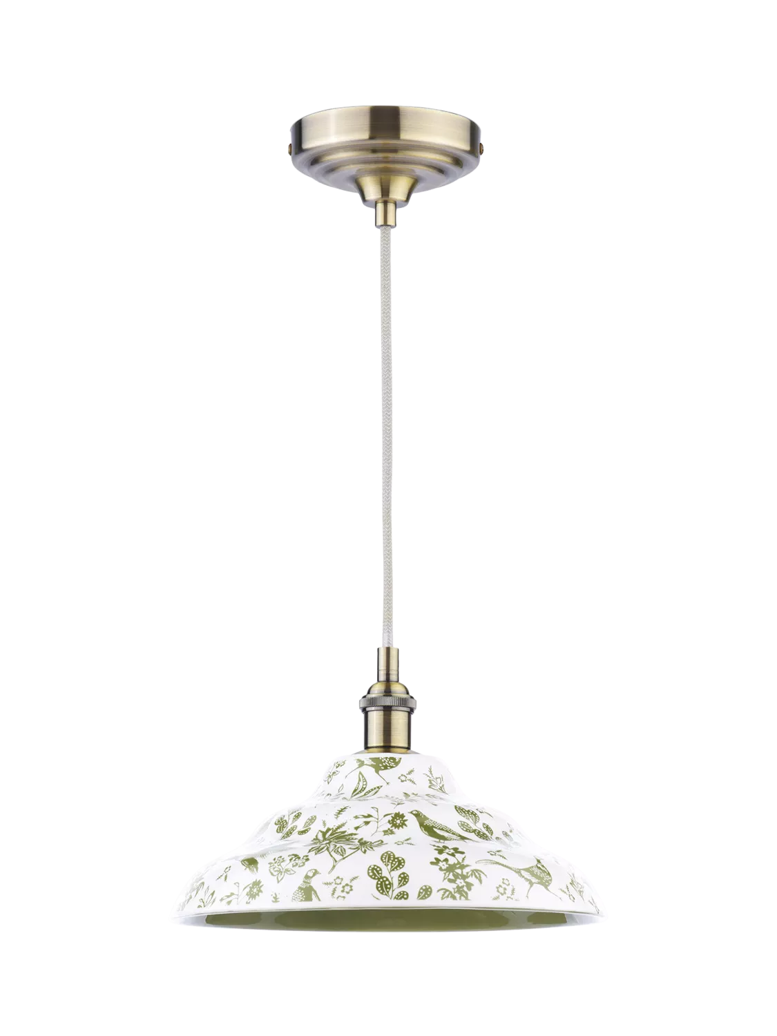 Joules pheasant print ceramic ceiling light light green, imported from the UK