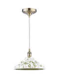 Joules pheasant print ceramic ceiling light light green, imported from the UK
