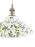 Joules pheasant print ceramic ceiling light light green, imported from the UK