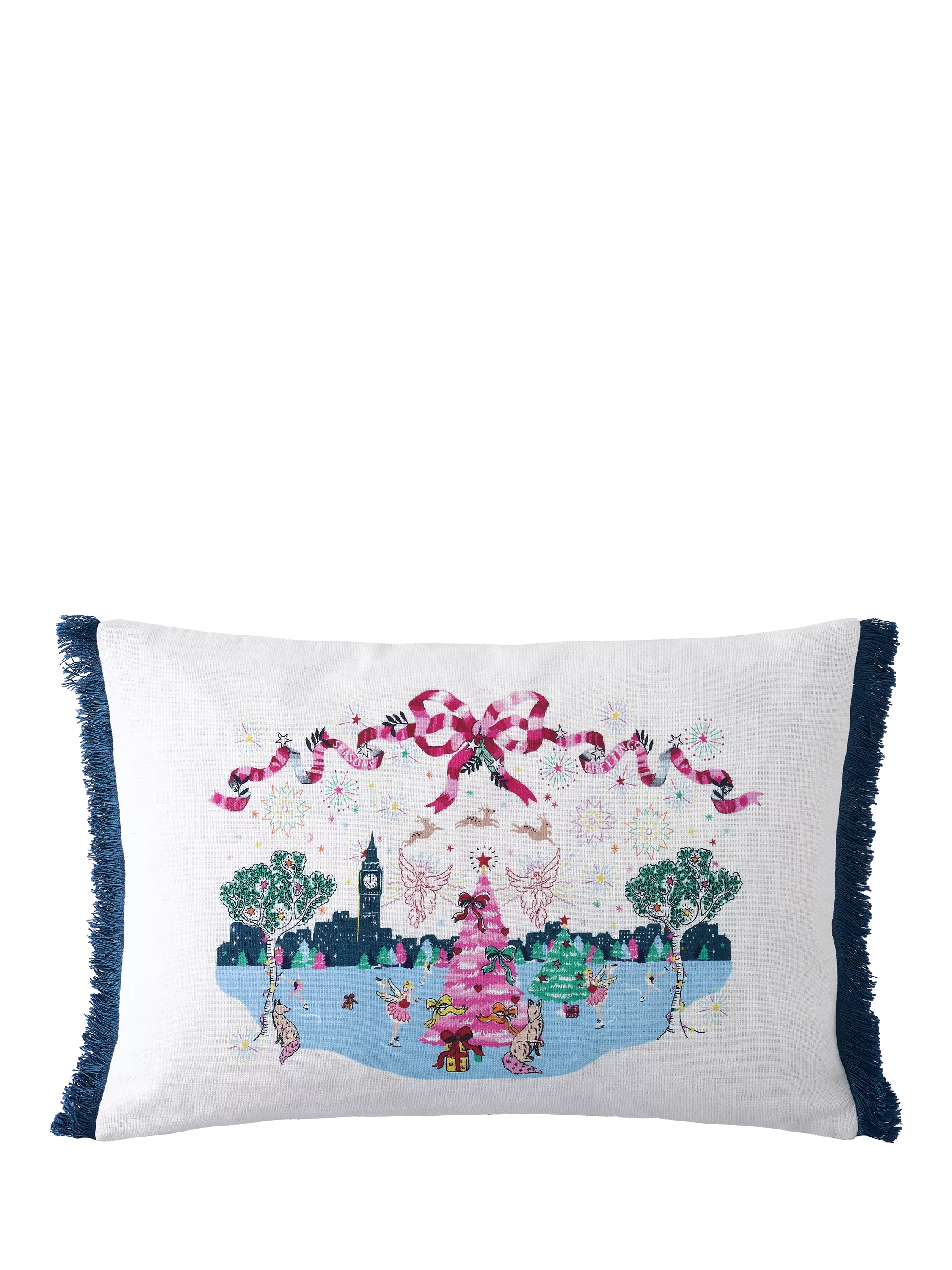Cath Kidston teal scatter cushion 40x60cm (British brand)