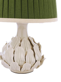Joules Chatsworth small ceramic leaf table lamp natural cream, UK version