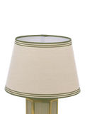 Joules Helmingham striped table lamp light green, imported from the UK