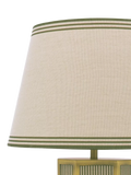 Joules Helmingham striped table lamp light green, imported from the UK