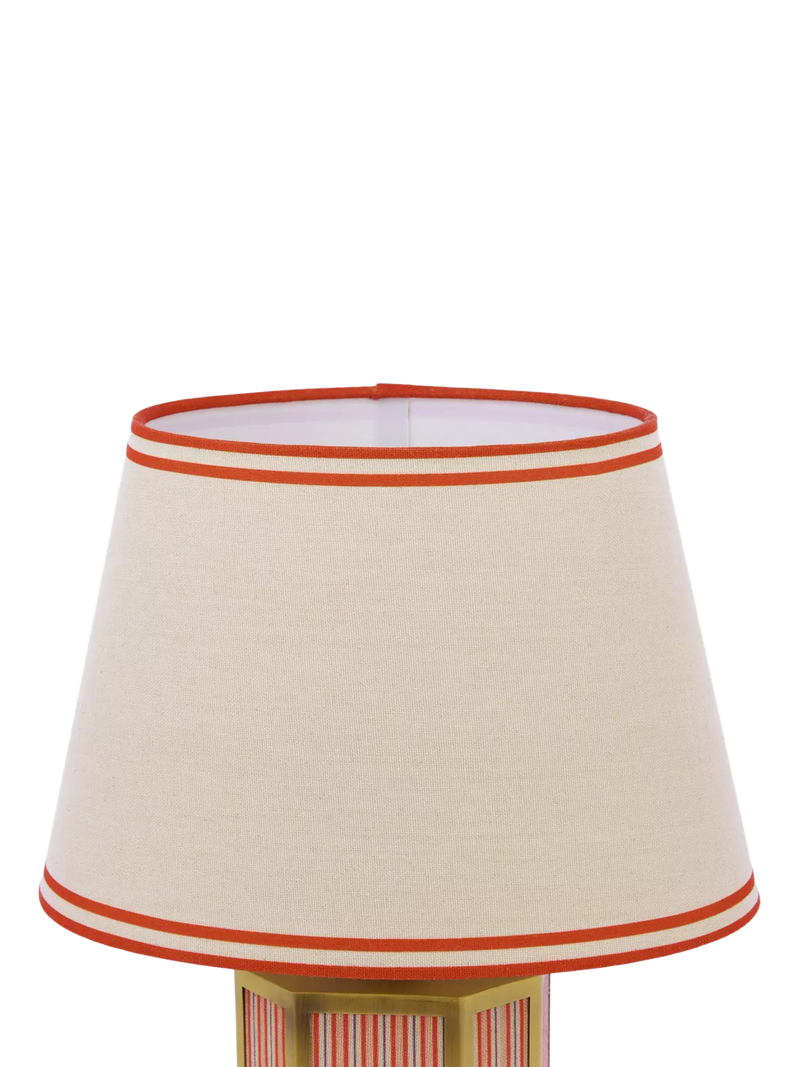 Joules Helmingham claw foot table lamp bright red, imported from the UK