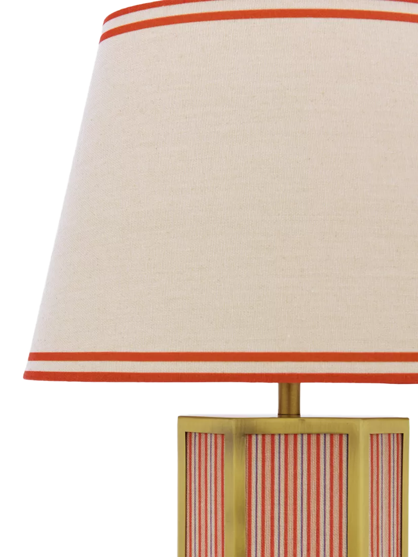 Joules Helmingham claw foot table lamp bright red, imported from the UK