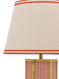 Joules Helmingham claw foot table lamp bright red, imported from the UK