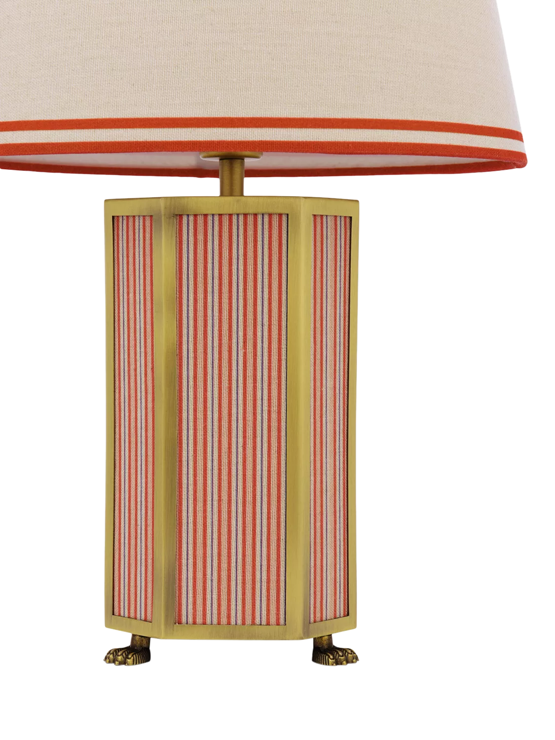 Joules Helmingham claw foot table lamp bright red, imported from the UK