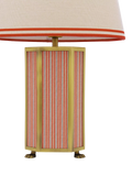 Joules Helmingham claw foot table lamp bright red, imported from the UK