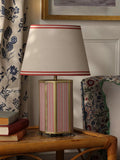 Joules Helmingham claw foot table lamp bright red, imported from the UK