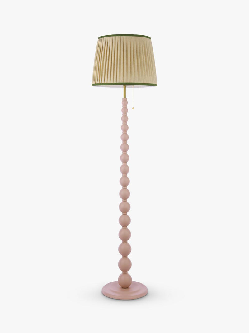 Joules Harewood floor lamp light pink pleated shade - British product