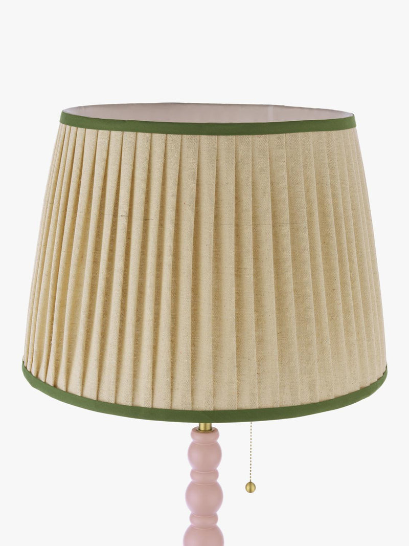 Joules Harewood floor lamp light pink pleated shade - British product