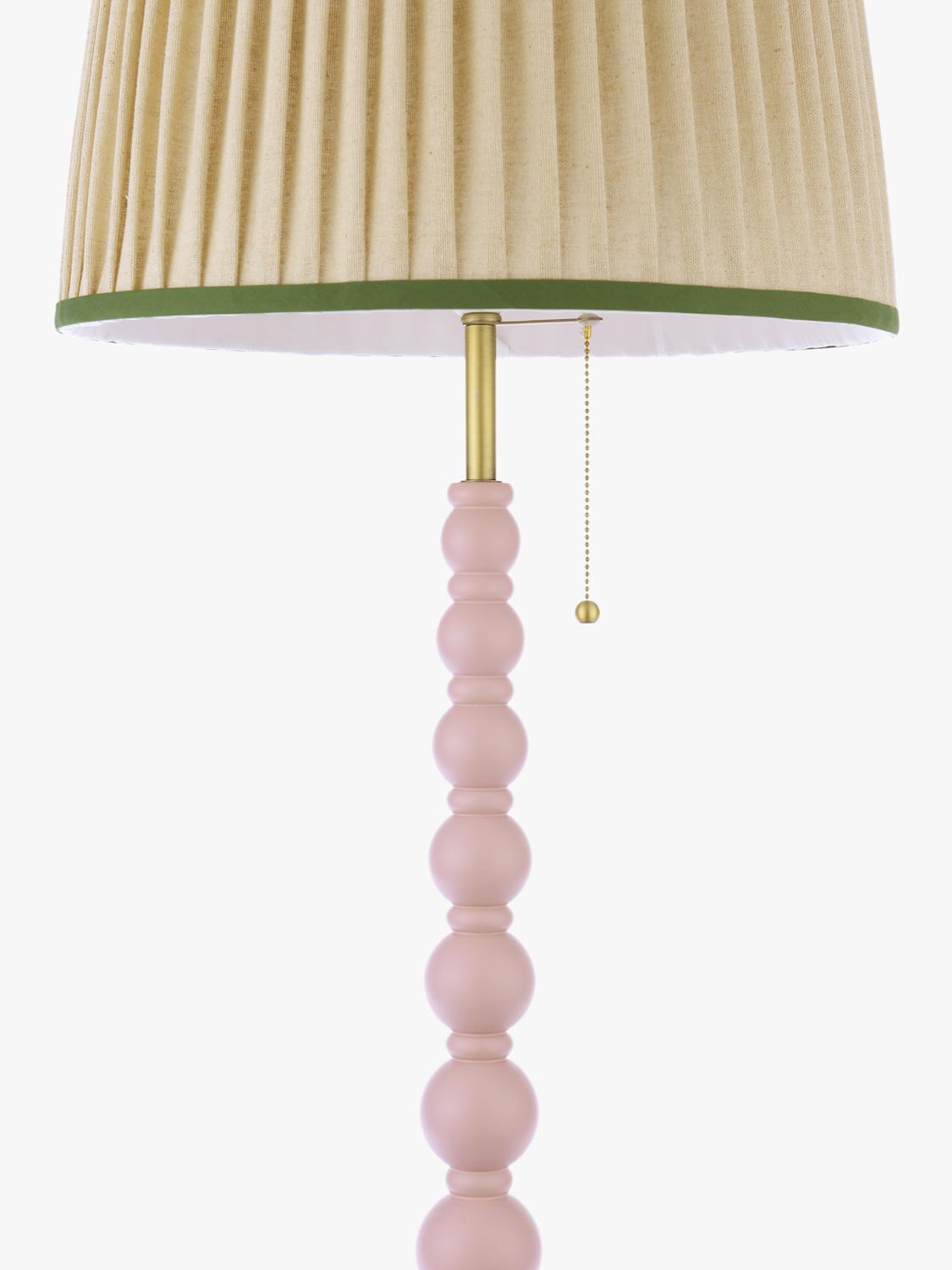 Joules Harewood floor lamp light pink pleated shade - British product