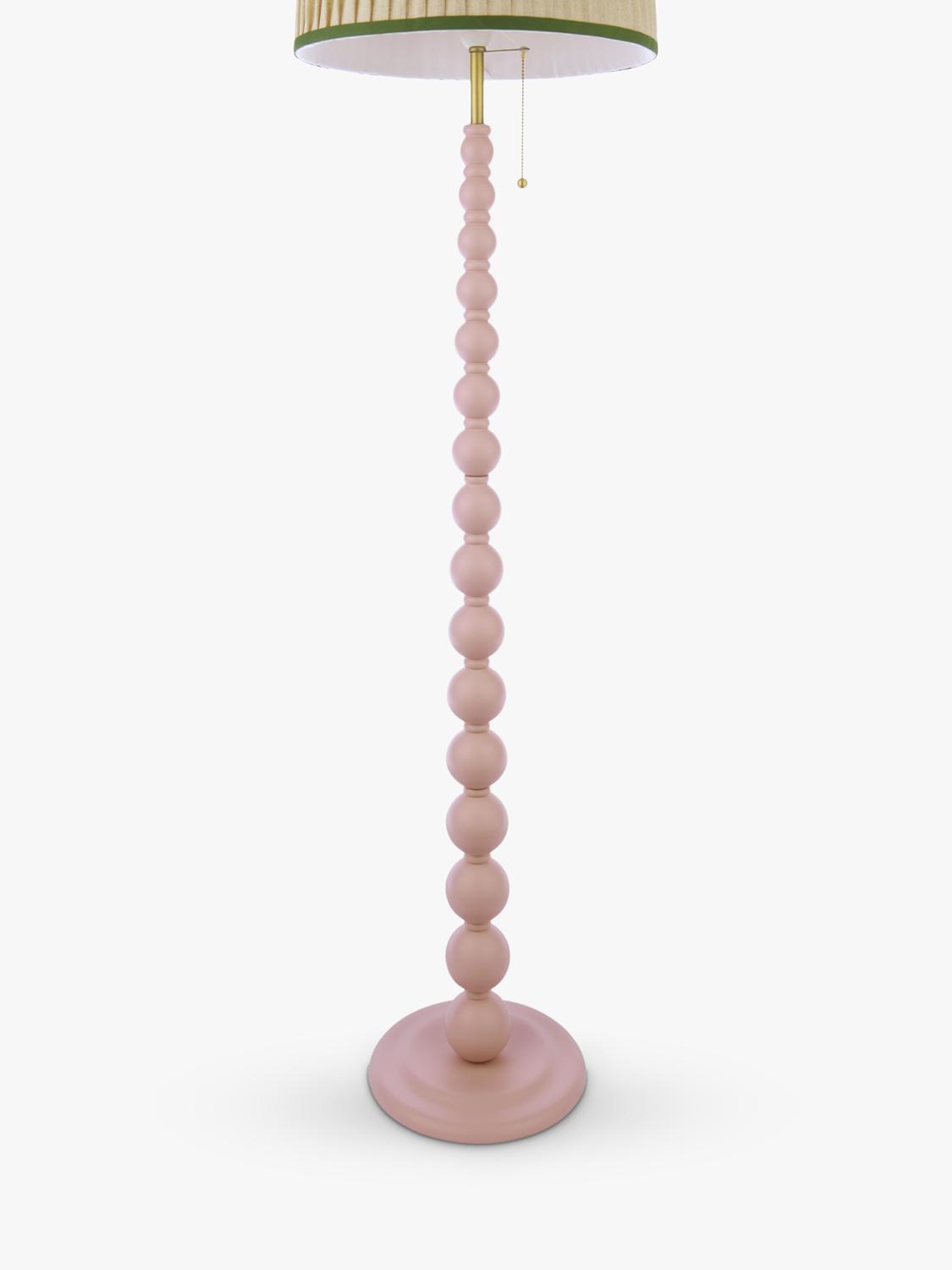 Joules Harewood floor lamp light pink pleated shade - British product