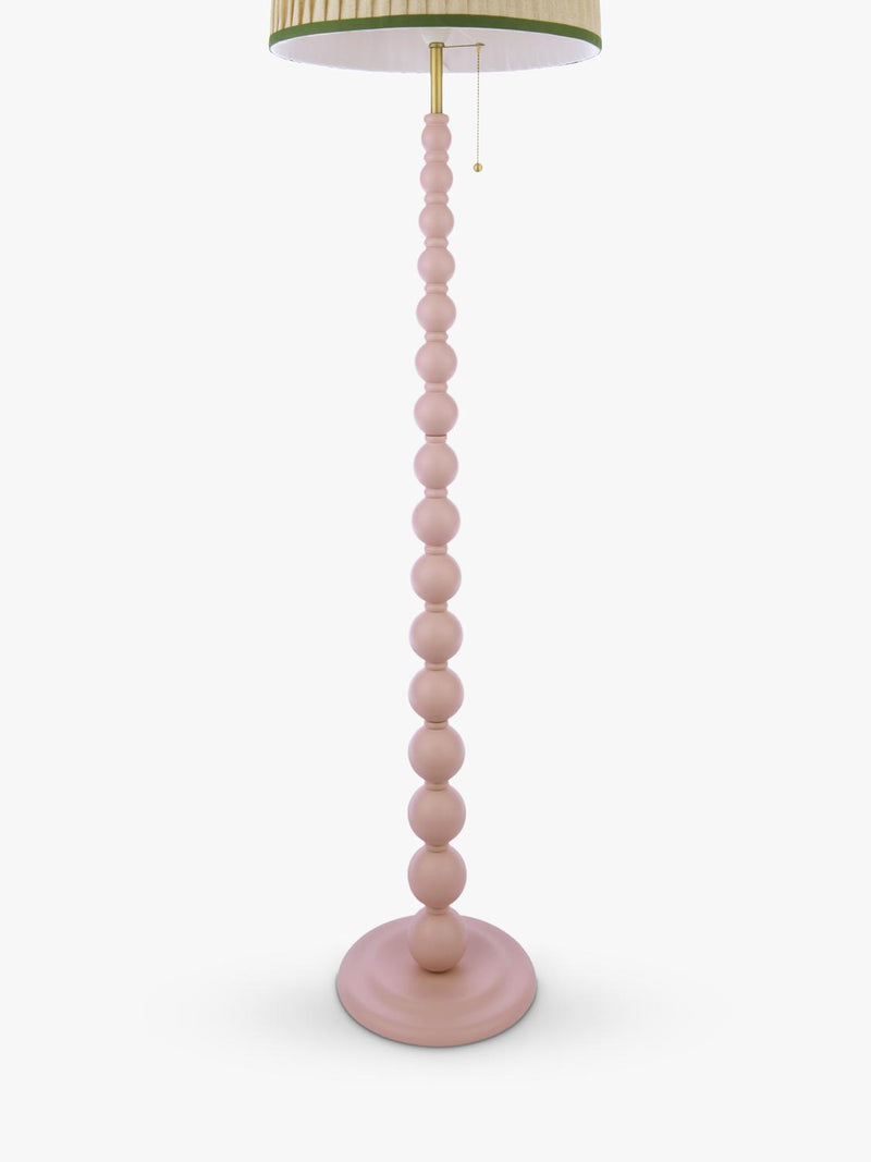 Joules Harewood floor lamp light pink pleated shade - British product