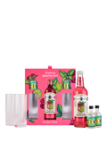 Fever-Tree raspberry mojito cocktail set with white rum miniatures and glasses - British product