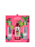 Fever-Tree raspberry mojito cocktail set with white rum miniatures and glasses - British product