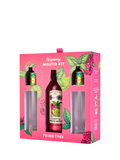 Fever-Tree raspberry mojito cocktail set with white rum miniatures and glasses - British product