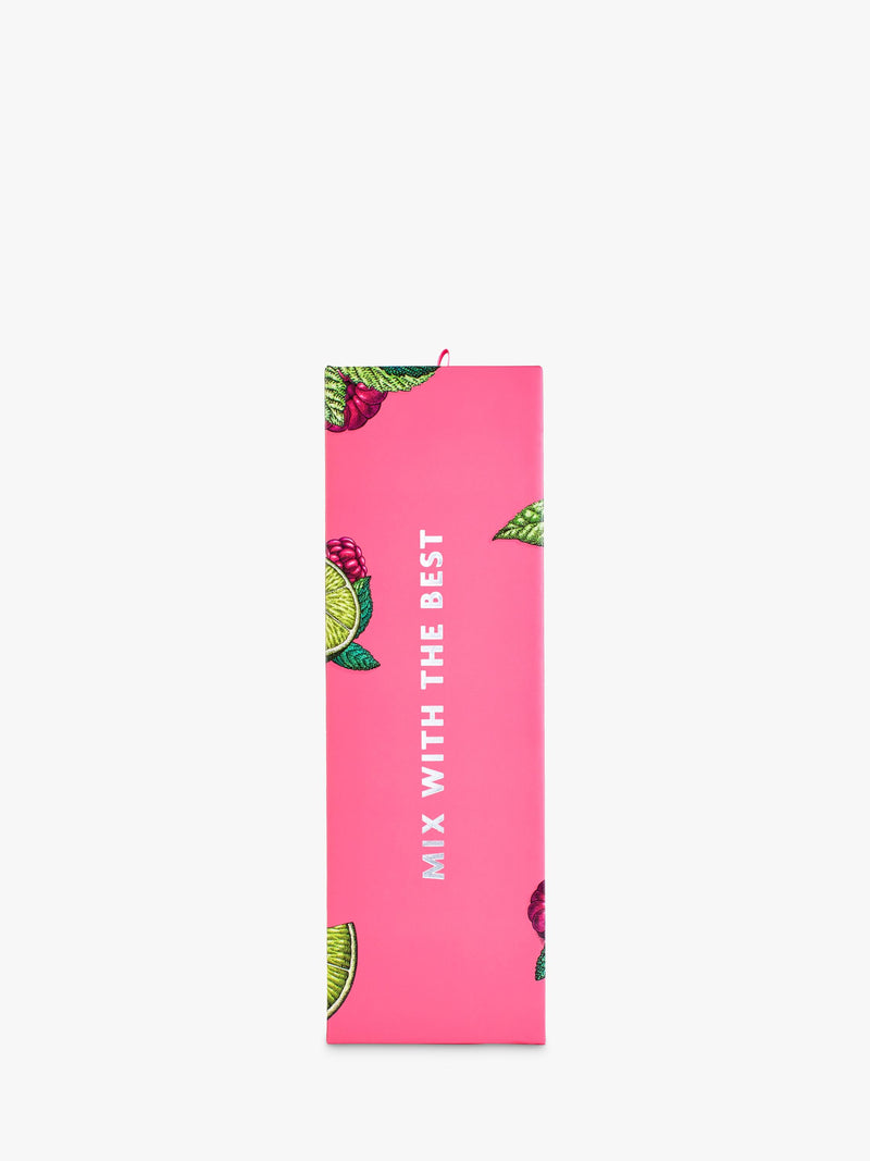 Fever-Tree raspberry mojito cocktail set with white rum miniatures and glasses - British product