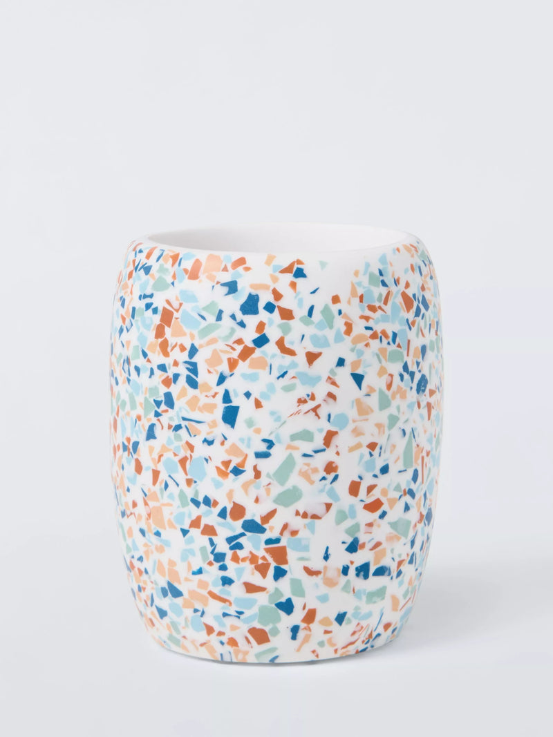 John Lewis terrazzo bathroom tumbler multi 150ml - British product