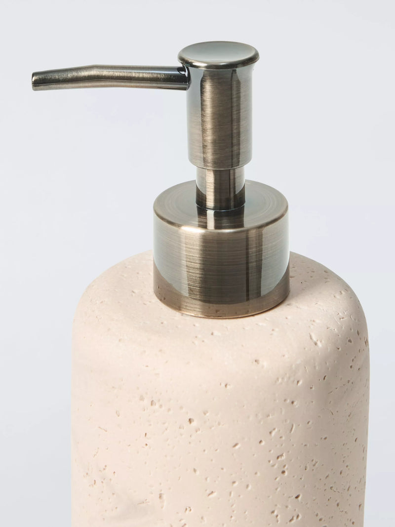 John Lewis stone effect soap dispenser natural 220ml, imported from the UK