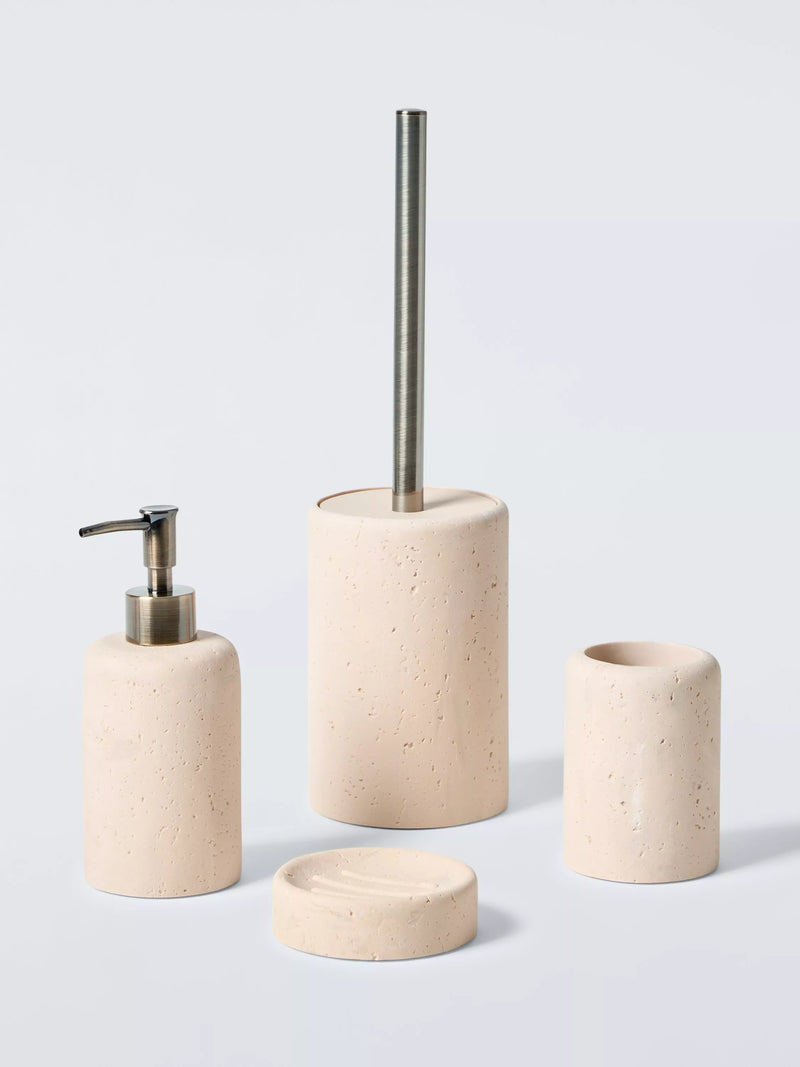 John Lewis stone effect soap dispenser natural 220ml, imported from the UK