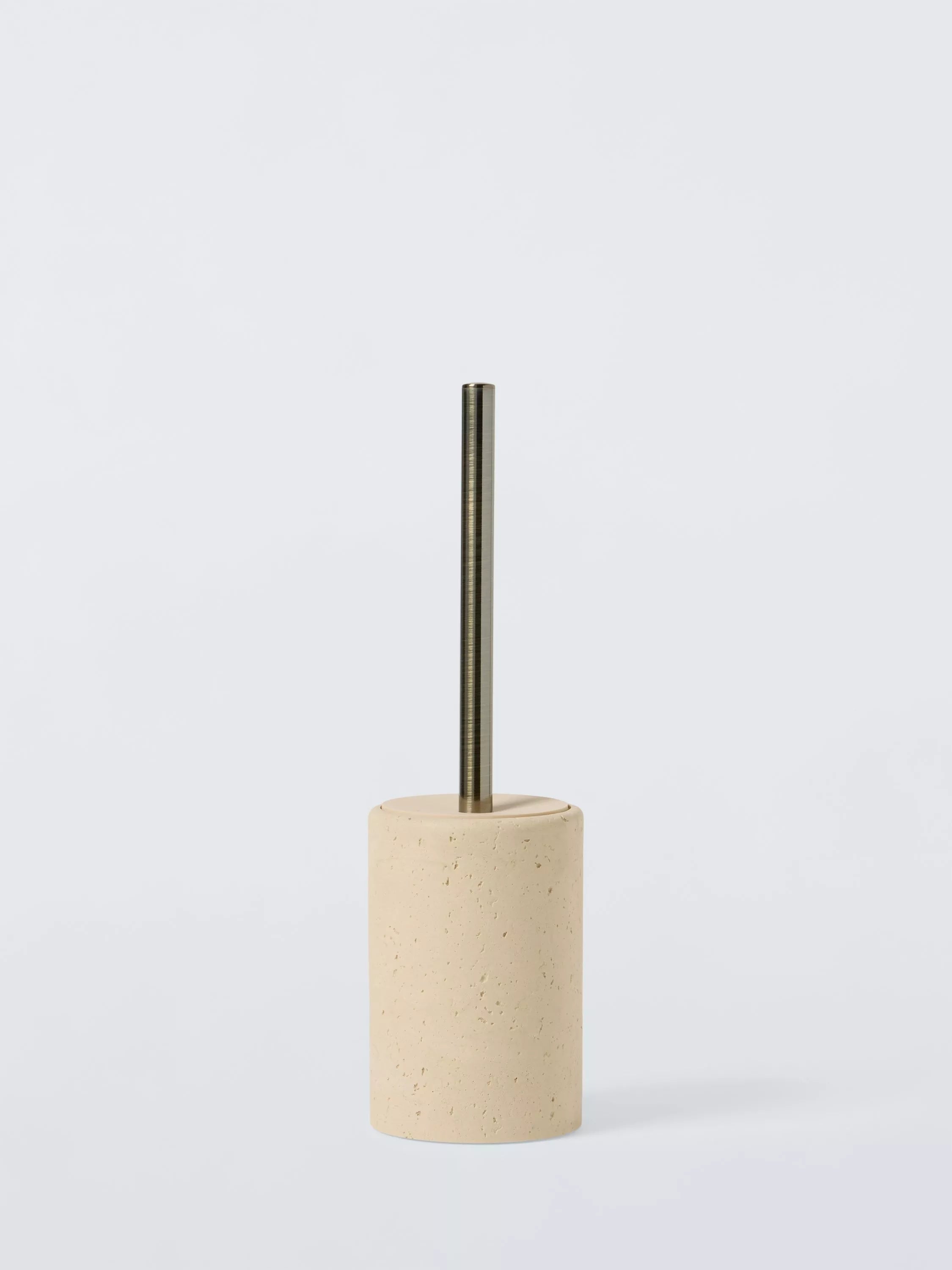 John Lewis stone effect toilet brush natural finish, UK version