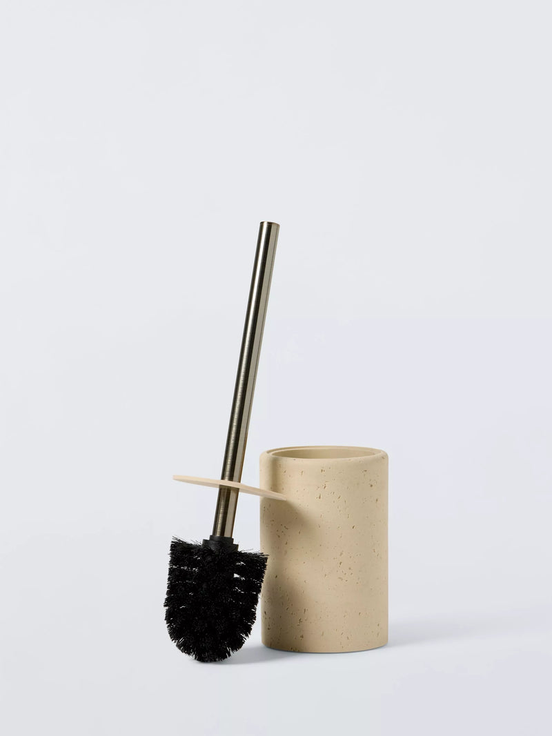 John Lewis stone effect toilet brush natural finish, UK version