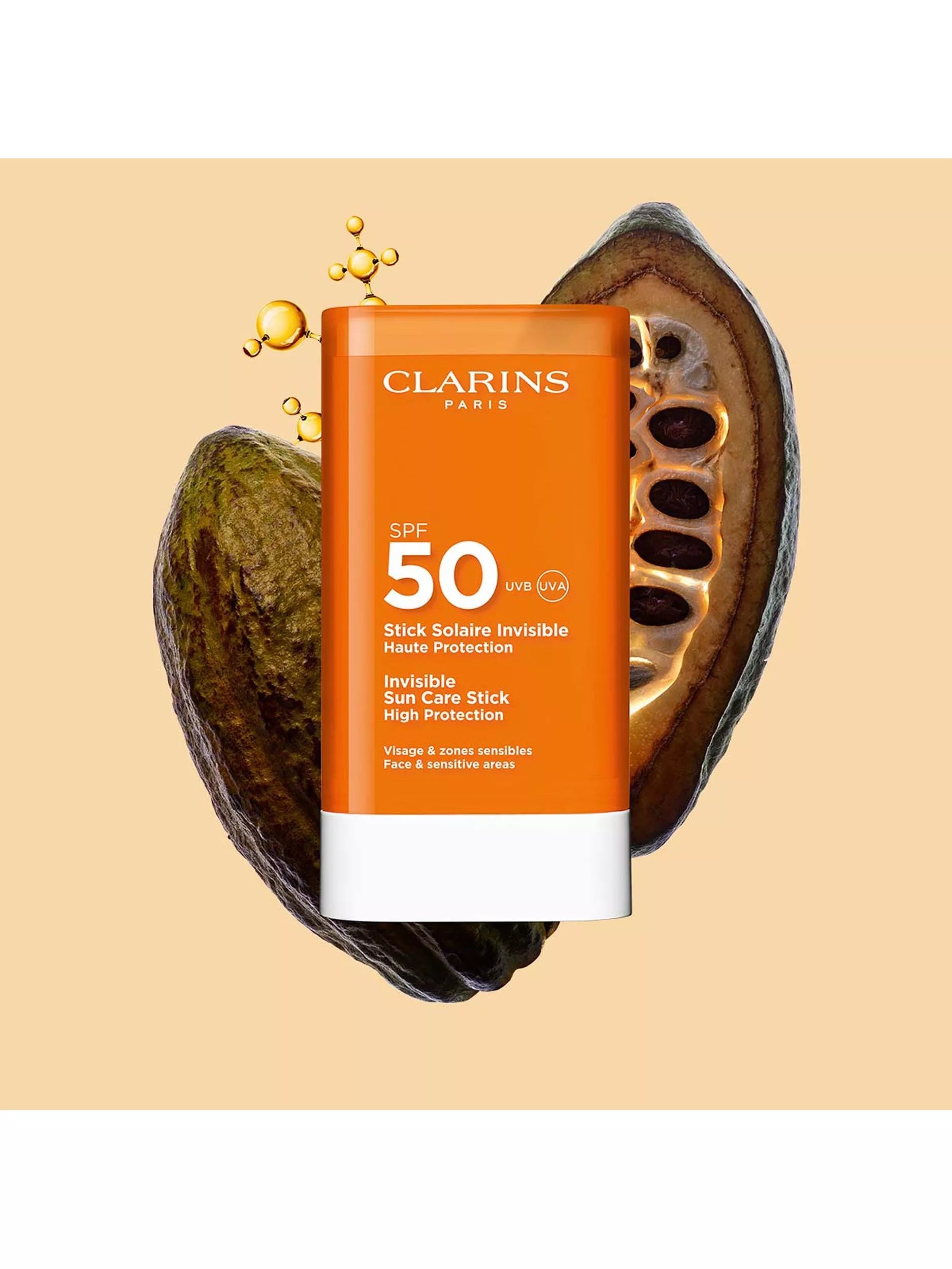Clarins SPF 50 invisible sun stick 17g, UK version