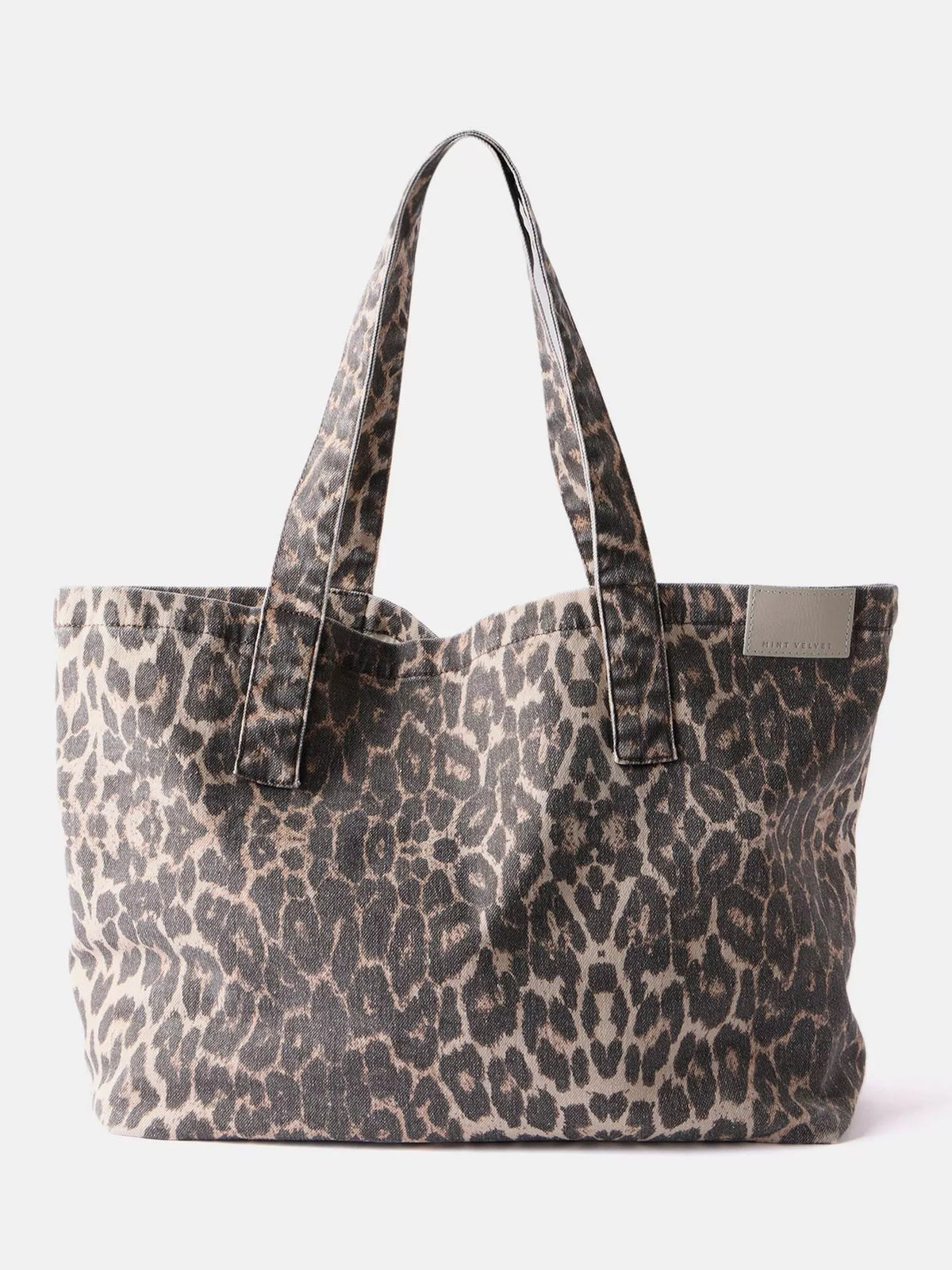Mint Velvet leopard print denim tote bag - British product
